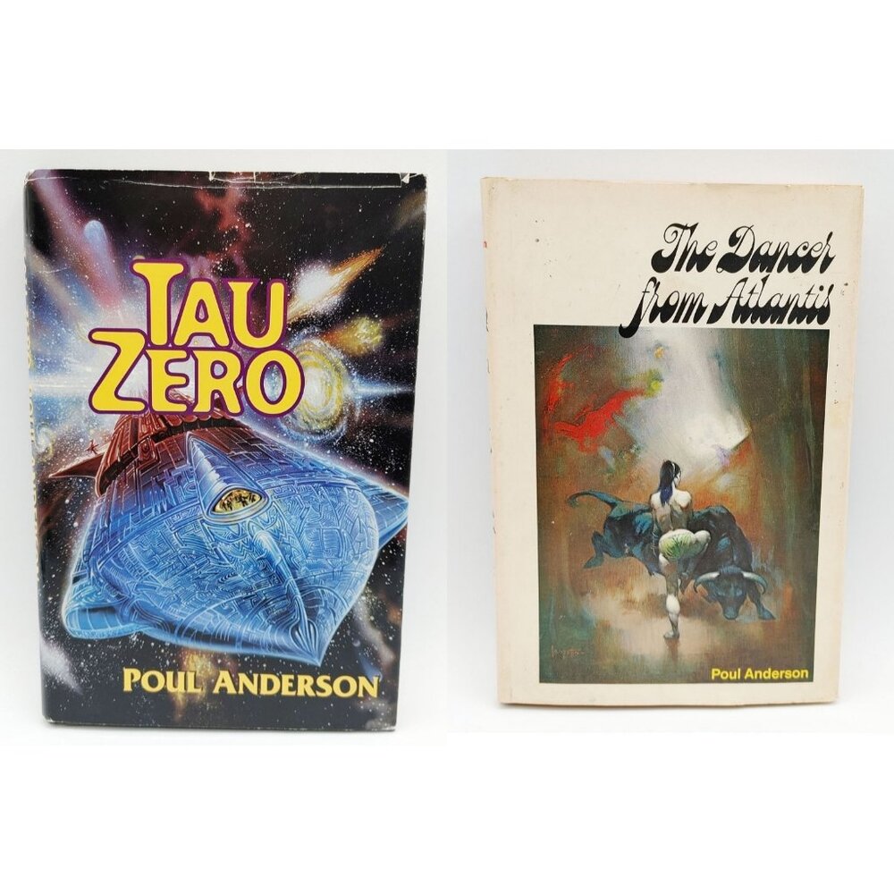 Tau Zero & The Dancer from Atlantis by Poul Anderson Hardcover, 1970 w/DJ
